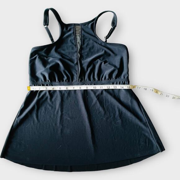 MagicSuit Don't Mesh with Me Colleen Mesh Wire-Free Tankini Top Black Solid 12 - Picture 7 of 12